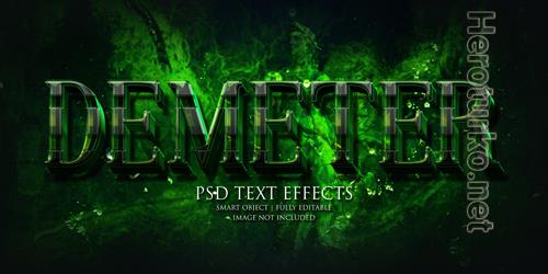 Demeter text effect Premium Psd