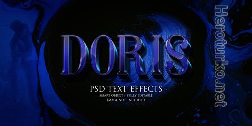 Doris text effect Premium Psd