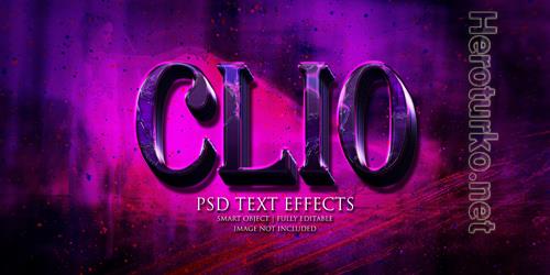 Clio text effect Premium Psd