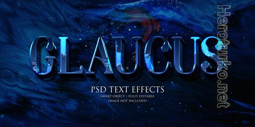 Glaucus text effect Premium Psd