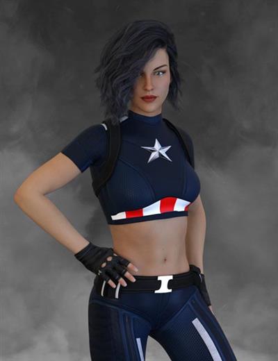 X FASHION AMERICA OUTFIT FOR GENESIS 8 FEMALE(S)