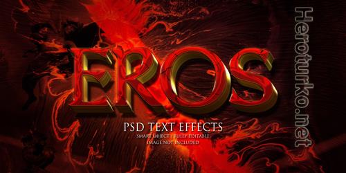 Eros text effect Premium Psd