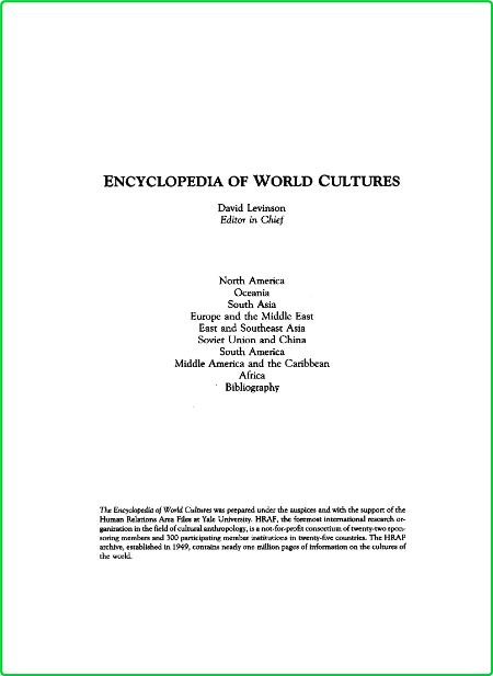 Encyclopedia of World Cultures volume 1 North America 1994 F0bc783cfff48afceeed392df52b746e