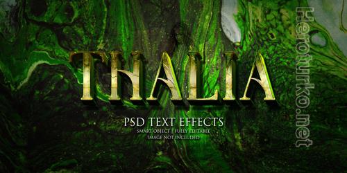 Thalia text effect Premium Psd