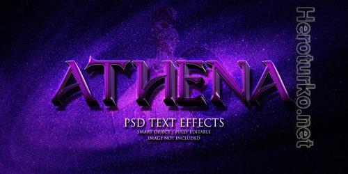 Athena text effect Premium Psd