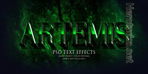 Artemis text effect Premium Psd