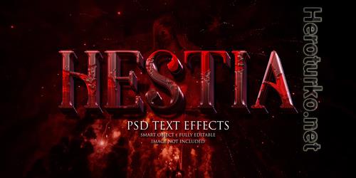 Hestia text effect Premium Psd