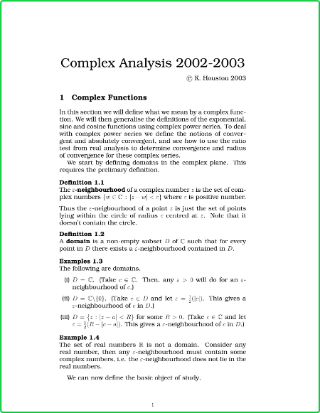 Complex Analysis K Houston 35b3e4a1b7e212debe4e5bbdd61fd6a8