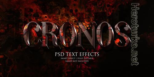 Cronos text effect Premium Psd