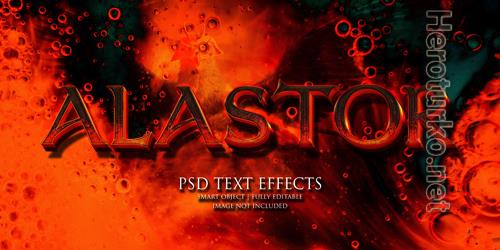Alastor text effect Premium Psd