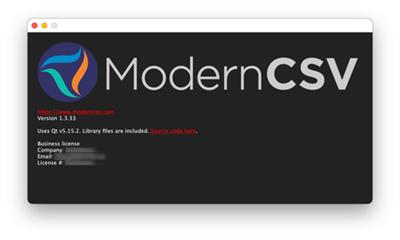 Modern CSV  1.3.33 Business (macOS / Linux) Bd0c49f2138d1b2a730486bf54b6bab5