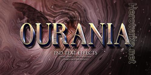 Ourania text effect Premium Psd