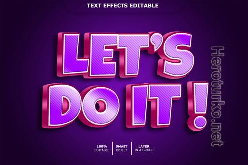 Lets do it text effect editable Premium Psd