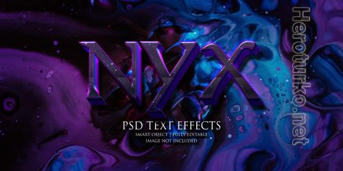 Nyx text effect Premium Psd