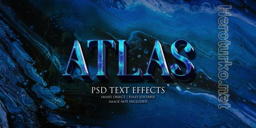 Atlas text effect Premium Psd