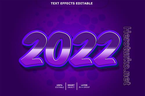 2022 text effect editable Premium Psd