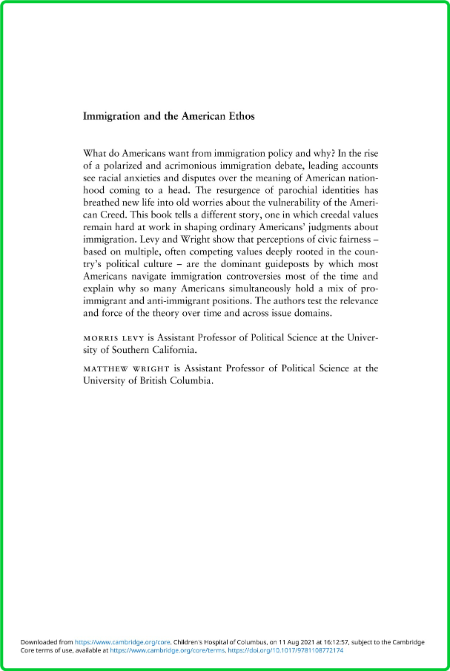 Immigration and the American Ethos 2f840fa969a436f3b134535eb2b4ef39