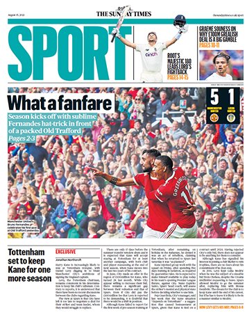 The Sunday Times Sport   August 15, 2021