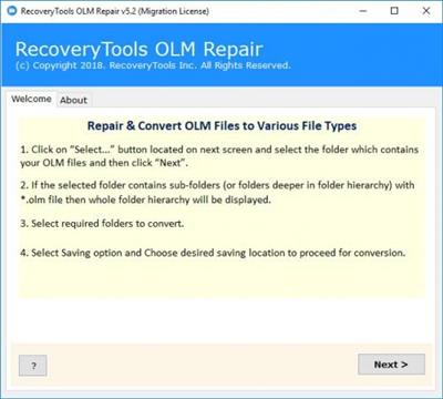 RecoveryTools  OLM Repair 5.2