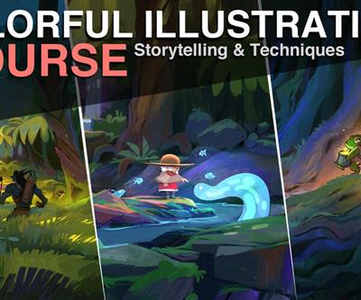 Florian Coudray - Colorful Illustrations - Course + Brush Pack