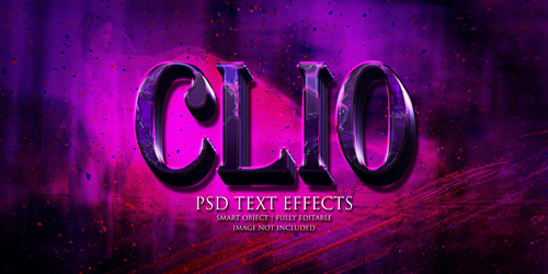 Clio text effect Premium Psd