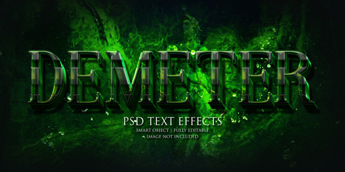 Demeter text effect Premium Psd