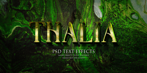 Thalia text effect Premium Psd