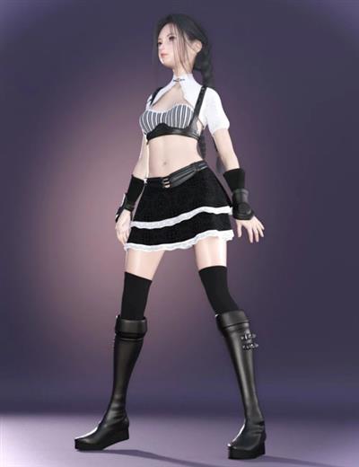 DFORCE DOLL FIGHTER OUTFIT FOR GENESIS 8 FEMALE(S)