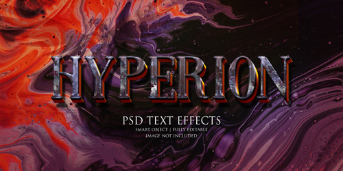 Hyperion text effect Premium Psd
