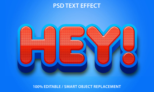 Text effect hey premium Premium Psd