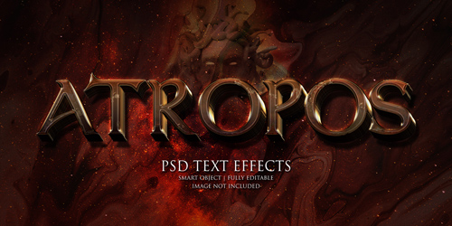 Atropos text effect Premium Psd
