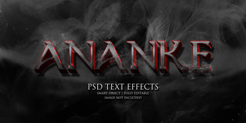 Ananke text effect Premium Psd