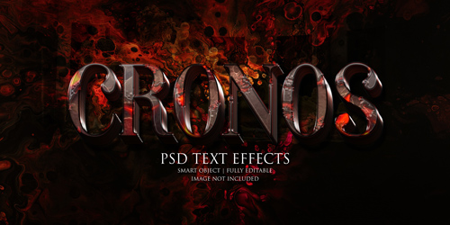 Cronos text effect Premium Psd