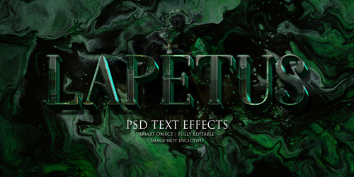 Lapetus text effect Premium Psd