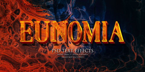 Eunomia text effect Premium Psd
