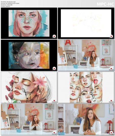 Domestika   Illustrated Portrait in Watercolor A course by Ana Santos