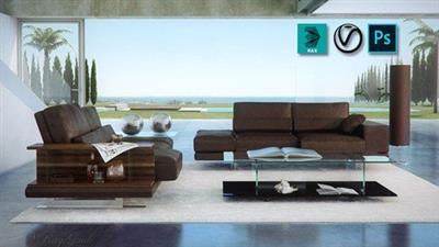 Photoshop  Post Work for Interiors - Vray Render Passes 9582b7d25341907bf52a625bb8f53246