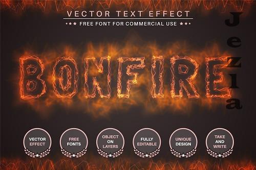 Bonfire - editable text effect - 6435743