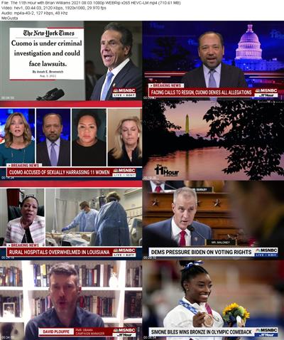 The 11th Hour with Brian Williams 2021 08 03 1080p WEBRip x265 HEVC LM