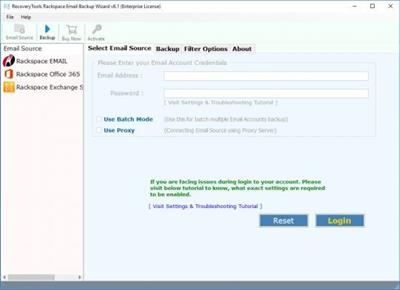 RecoveryTools  Rackspace Email Backup Wizard 6.1