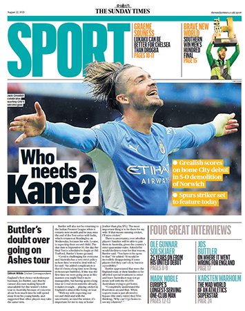 The Sunday Times Sport   August 22, 2021