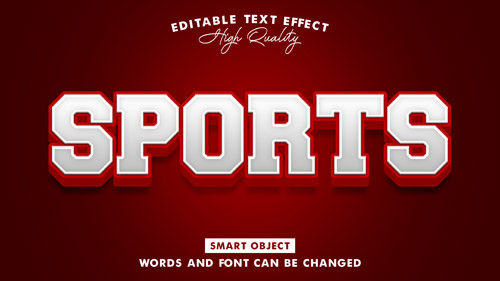 Sports text style effect Premium Psd