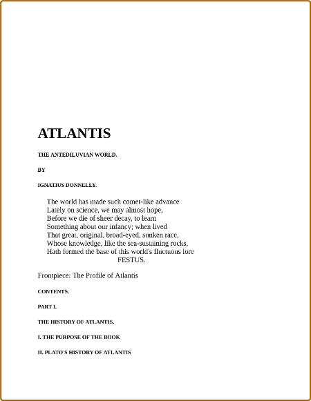 Atlantis The Antedeluvian World