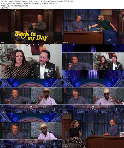 Seth Meyers 2021 08 24 Melissa McCarthy 720p HEVC x265 