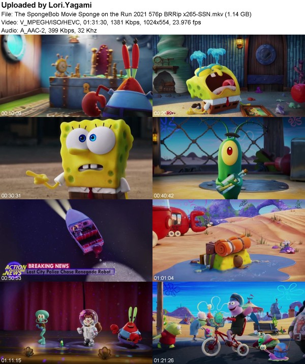 The SpongeBob Movie Sponge on the Run (2021) 576p BRRip x265-SSN