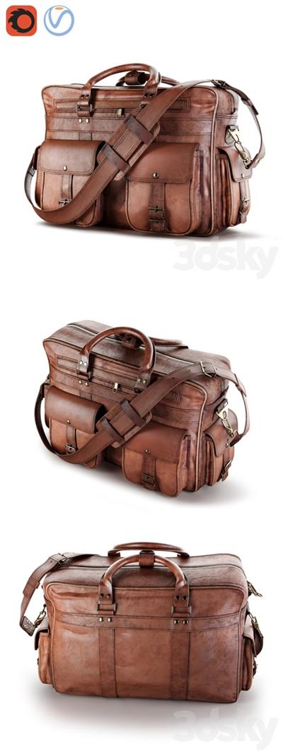 Everett Large Leather Pilot Briefcase Bag