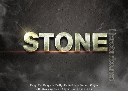 3d stone text style effect Premium Psd 3d stone text style effect Premium Psd