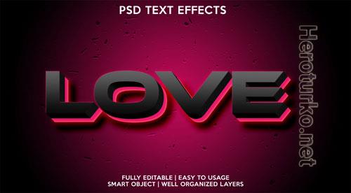 Love neon text effect Premium Psd Love neon text effect Premium Psd