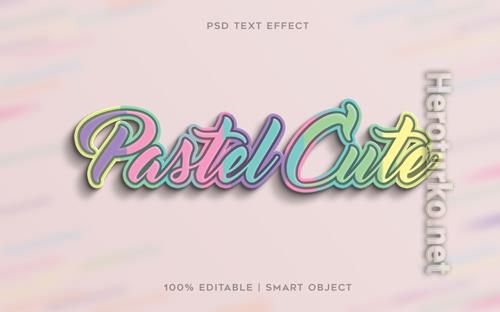 Cute pastel text colorful feminine Premium Psd