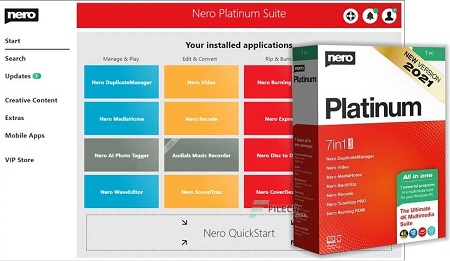 Nero Platinum 2021 Suite v23.0.1010 Retail Multilingual + Contents